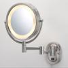 SeeAll 8" Brushed Nickel Finish Dual Sided Surround Light Wall Mount Makeup Mirror (Hardwired Model) view 1
