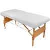 Body Linen Deluxe 3 Piece Flannel Sheet Set - Super Soft & Durable 100% Double-Brushed Cotton Flannel - Includes Flat Sheet, Fitted Sheet, and Fitted Face Cradle Cover - White view 2