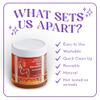 MOOM - Glaze Waxing Kit with Lavender, 6 oz Jar Sugar Wax Kit with 18 Reusable Fabric Strips, Alternative to Wax Strips & Laser Hair Removal for Women/Men, For Whole Body, Bikini & Face view 3