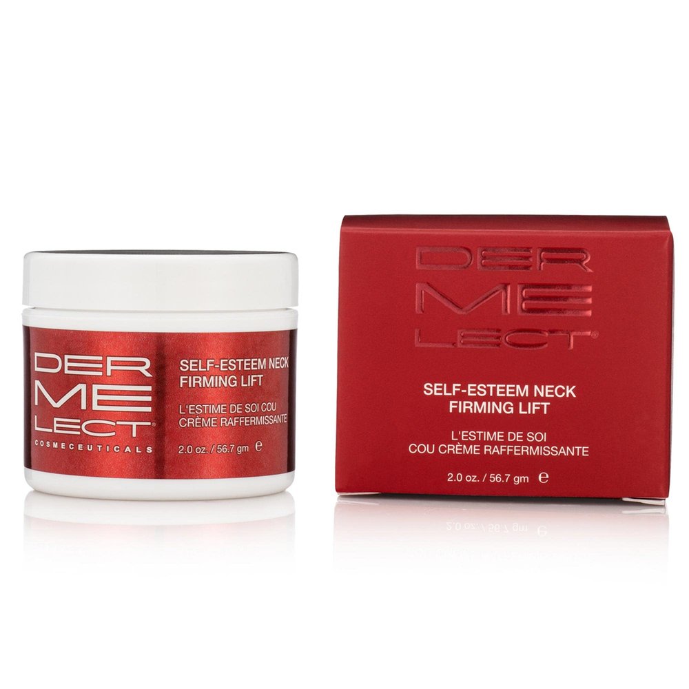 Dermelect Self-Esteem Neck Firming Lift - for Neck and Dcollet, Anti Aging Cream with AHA, BHA, Avocado Oil, Squalene Toning, Hydrating & Firming Treatment for Sagging Skin 2 oz.
