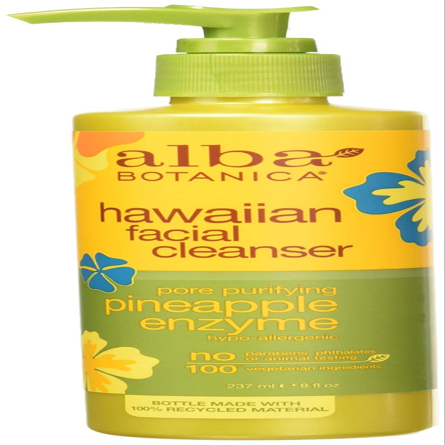 Alba Botanical Facial Cleanser Pineapple Enzyme, 8 Ounce (Pack of 6)