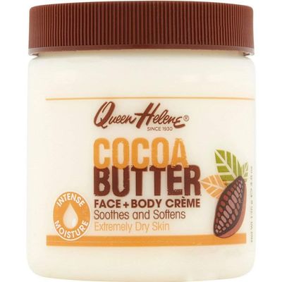 Queen Helene Cocoa Butter Face & Body Cream Extra Rich Moisturizing Formula for Dry Skin | Softens, Smooths & Restores Radiance | 4.8 oz Jar