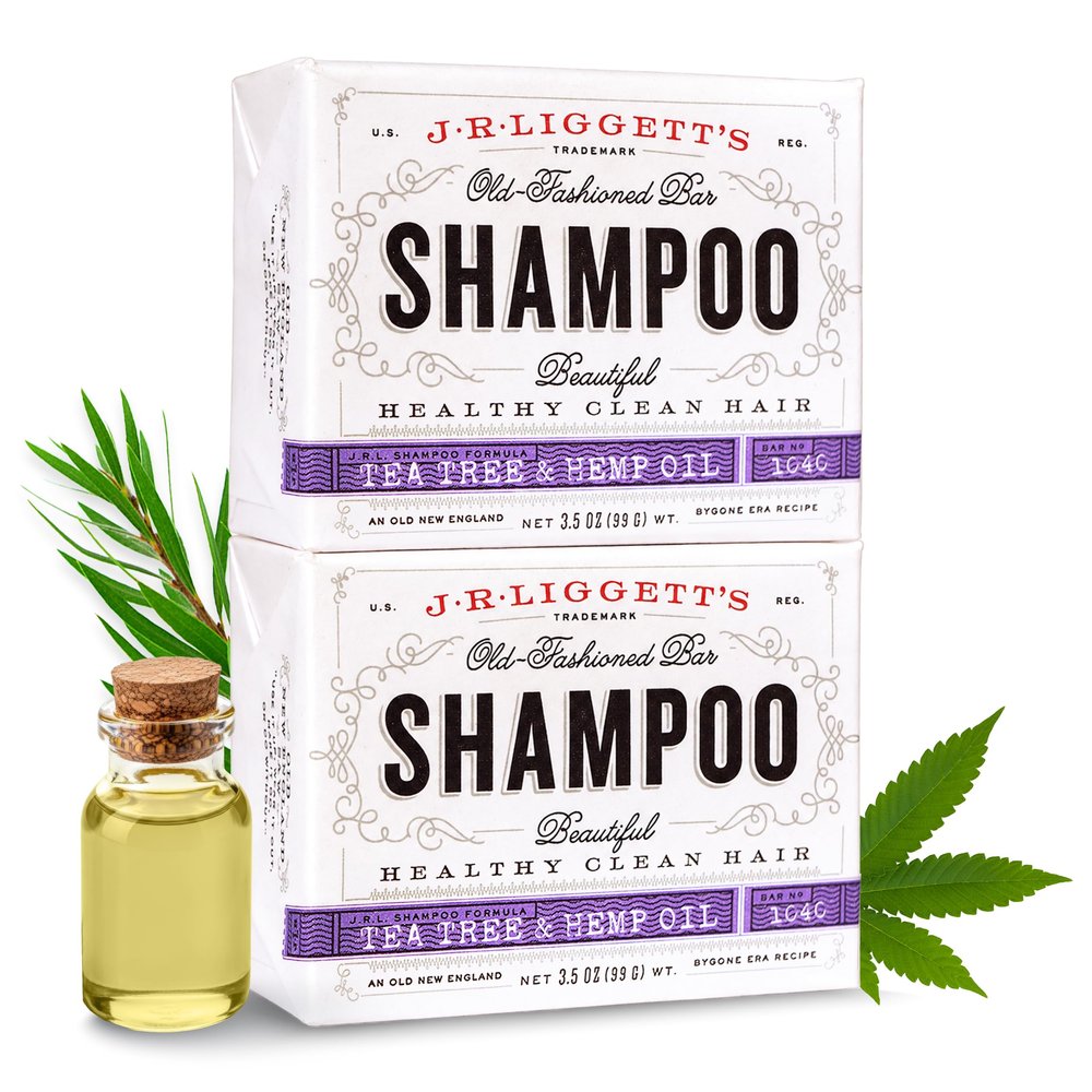 J.R.LIGGETT'S All-Natural Shampoo Bar, Supports Strong & Healthy Hair (Tea Tree, 3-Pack)