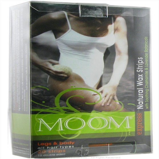 Moom Natural Wax Strips with Chamomile & Lavender Botanicals-for Legs and Body(Multi-Pack)