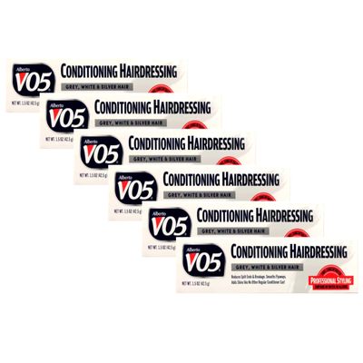 Alberto VO5 Conditioning Hairdressing for Gray/White/Silver Blonde Hair, 1.5-Ounce Tubes (Pack of 6)