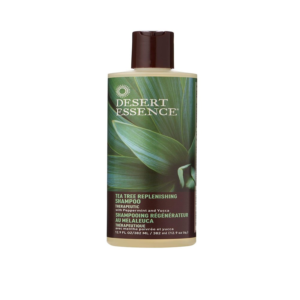 Desert Essence Shampoo, Tea Tree Replenishing Shampoo, 12.9 - Ounces (Pack of 3)