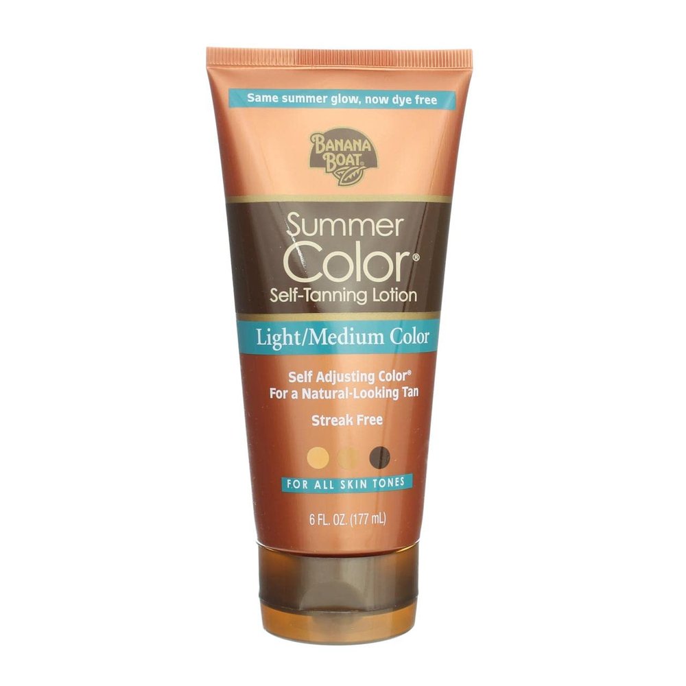 Banana Boat Self-Tanning Lotion, Light/Medium Summer Color for All Skin Tones - 6 Ounce (Pack of 3)