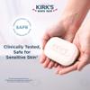 Castile Bar Soap by Kirks | Clean Soap for Men, Women & Children | Premium Coconut Oil | Sensitive Skin Formula, Vegan | Fragrance-Free/Unscented | 4 oz. Bars - 4 Pack view 4