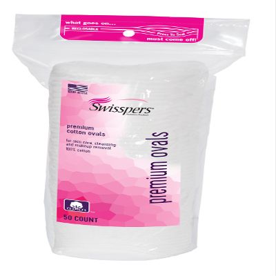 Swisspers Cotton Ovals, 50 Count