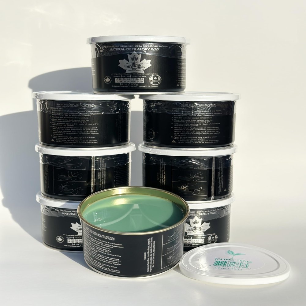 Sharonelle Natural Tea Tree Soft Wax for Sensitive Skin in 14 oz. - 8 cans