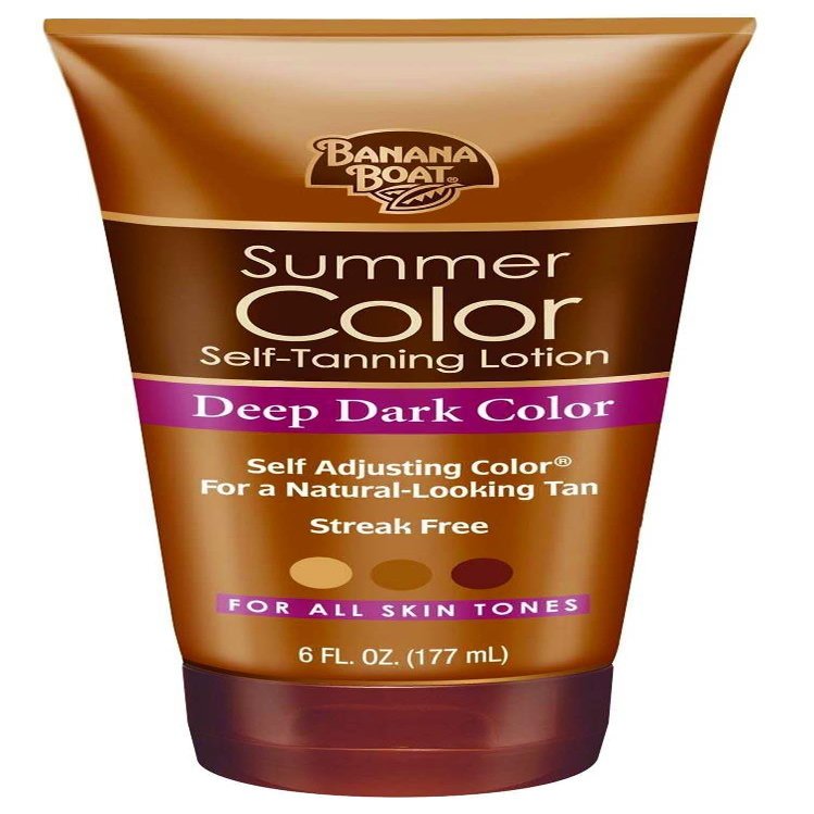 Banana Boat Summer Color Self Tanning Lotion, 6oz | Self Tanner, Deep Dark Color for All Skin Tones, Gradual Tanning Lotion, Sunless Tanner, 6oz (Pack of 3)
