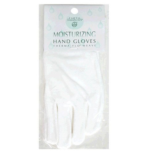 Earth Therapeutics Moisturizing Hand Gloves, 1 pair, White (Pack of 2)