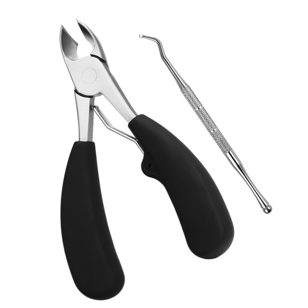 Goege Toenail Clippers Trimmer Scissors With Nail Lifter Set for Thick or Ingrown Toenails or Fingernail Clipper Beauty Pedicure &Manicure Tools