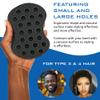 NuDred Hair Sponge for Black Men and Women, Hair Twisting Sponge, Barber Curling Care Tool for Afro, Dreads, Curls, Coils & Twists (Black, Double Sided, Oval, Plastic Handle) view 3