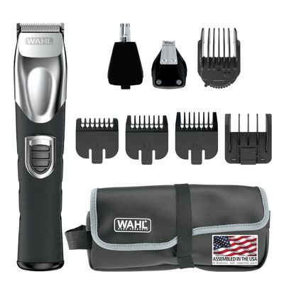 Wahl USA Rechargeable Lithium Ion All in One Beard Trimmer for Men with Detail and Ear & Nose Hair Trimmer Attachment Model 9854-600B