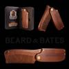 Beard & Bates | Grooming Essentials Beard Kit | Premium 19th Century Beard Balm, Organic Beard Oil, Luxury Sandalwood Switchblade Folding Comb, and Genuine Engraved Leather Pouch view 2