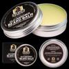Beard & Bates | Grooming Essentials Beard Kit | Premium 19th Century Beard Balm, Organic Beard Oil, Luxury Sandalwood Switchblade Folding Comb, and Genuine Engraved Leather Pouch view 3
