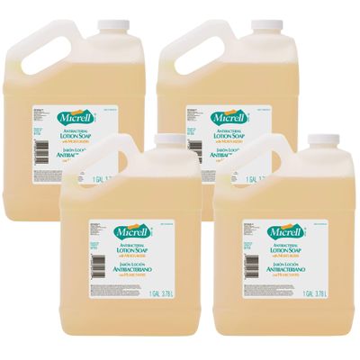 Micrell Antibacterial Lotion Soap Bottle, Citrus Scent, 4ct x 1Gal, 9755-04