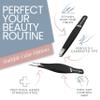 Tweezer Guru Ingrown Hair Tweezers - Pointed Precision Tweezers for Eyebrows & Ingrown Hair Removal - Blackhead and Splinter Tweezer with Sharp Needle Nose Point (2 Piece Set, Black (Point+Slant)) view 2