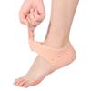 2 Pair Silicone Moisturizing Gel Heel Protector Sleeve Plantar Fasciitis Foot Cracked Care Cushion Ankle Pain Relief Breathable Arch Socks (Skin Color with Hole) view 2