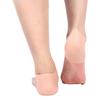 2 Pair Silicone Moisturizing Gel Heel Protector Sleeve Plantar Fasciitis Foot Cracked Care Cushion Ankle Pain Relief Breathable Arch Socks (Skin Color with Hole) view 4