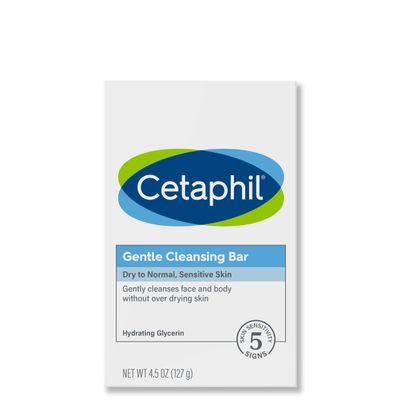 Cetaphil Gentle Cleansing Bar, 4.5 oz Bar (Pack of 6), Nourishing Cleansing Bar For Dry, Sensitive Skin, Non-Comedogenic, Dermatologist Recommended Sensitive Skincare Brand