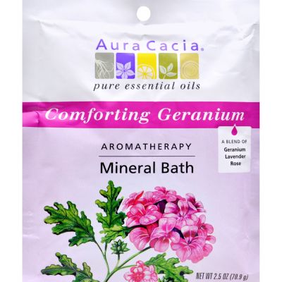Aura Cacia Mnrl Bath Comfrt Geranium 2.5 Oz