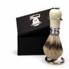 Men Pure Badger Hair Shaving Brush in Ivory Handle with Brush Stand for Wet shavers view 1