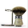 Men Pure Badger Hair Shaving Brush in Ivory Handle with Brush Stand for Wet shavers view 2