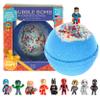 Superhero Bath Bombs for Kids & Boys with Surprise Hero Toys Inside (1 Pack) - Large Bubble Bath Bombs for Boys & Girls - Children Gift & Boys Stocking Stuffers - Fruity Scent, USA Made by Two Sisters view 1