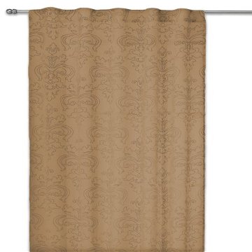 Accents de Ville Bandol Curtain with Back Tabs, Brown, 42-inch x 90-inch