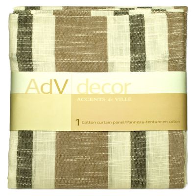 Accents de Ville Lepine Curtains with Back Tabs, Beige, 44-inch x 90-inch