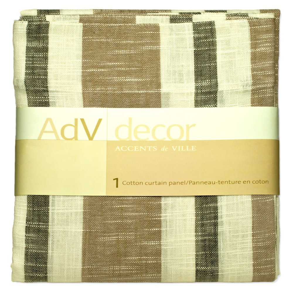 Accents de Ville Lepine Curtains with Back Tabs, Beige, 44-inch x 90-inch