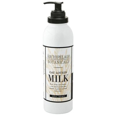 Archipelago Botanicals Oat Milk Lotion, Nurturing and Soothing Daily Moisturizer for Dry or Sensitive Skin, Hydrating Body Lotion, Paraben-Free, Phthalate-Free, 18oz
