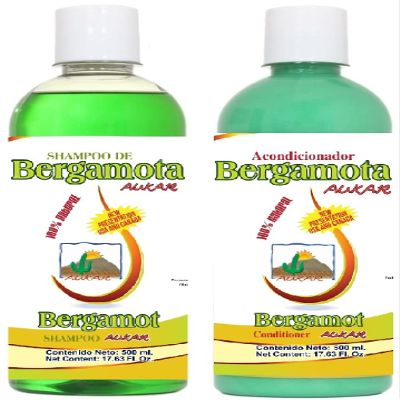 Bergamot Shampoo and Bergamot Conditioner ( SET ) 500 ml ea. 100% Natural, Hair Regrowth & No more Dryness. Volume, Thickness and Brightness