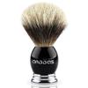 Anbbas Silvertip Badger Shaving Brush,Black Resin & Alloy Handle for Men Wet Shave,Pure Badger Hair,No Hair Shedding,No Terrible Smell view 1