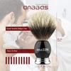 Anbbas Silvertip Badger Shaving Brush,Black Resin & Alloy Handle for Men Wet Shave,Pure Badger Hair,No Hair Shedding,No Terrible Smell view 3