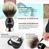 Anbbas Silvertip Badger Shaving Brush,Black Resin & Alloy Handle for Men Wet Shave,Pure Badger Hair,No Hair Shedding,No Terrible Smell view 4