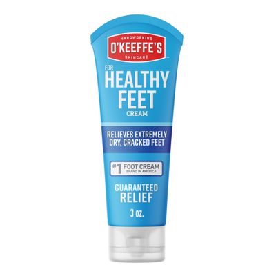 O'Keeffe's for Healthy Feet Foot Cream - 3 oz Travel Size Tube (1 Pack) - Guaranteed Relief for Extremely Cracked, Dry Feet, Repairing Skincare, Instantly Boosts and Retains Moisture Levels