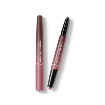 Absolute New York ALD04 Perfect Pair Lip Duo, Fuller and Poutier Lips, Deeper Shade For Lip Contouring, Satin Lipstick and Lip Liner