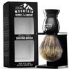 Shaving Brush with Stand - Rocky Mountain Barber Pure 100% Best Badger Hair Barber Grade with Black Heavy Duty All-Resin Handle and Oversized Bristle Head For Better Shaving Cream Lather view 1