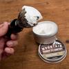 Shaving Brush with Stand - Rocky Mountain Barber Pure 100% Best Badger Hair Barber Grade with Black Heavy Duty All-Resin Handle and Oversized Bristle Head For Better Shaving Cream Lather view 3