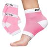 ZenToes Moisturizing Heel Socks 2 Pairs Gel Lined Toeless Spa Socks to Heal and Treat Dry, Cracked Heels While You Sleep (Regular, Pink) view 1