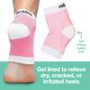 ZenToes Moisturizing Heel Socks 2 Pairs Gel Lined Toeless Spa Socks to Heal and Treat Dry, Cracked Heels While You Sleep (Regular, Pink) view 3