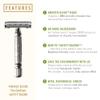 VIKINGS BLADE Double Edge Safety Razor for Men + 5 Swedish Steel Blades + Luxury Case. Smooth, Reusable, Eco-Friendly (The Chieftain) view 2