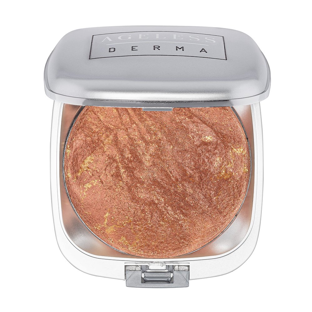 Ageless Derma Baked Mineral Blush Makeup with Botanical Extracts (Bronze Swirl) Made in USA