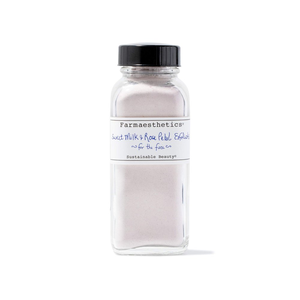 Farmaesthetics Sweet Milk and Rose Petal Facial Exfoliate (4 oz) | Ethically Sourced Sustainable Beauty | Clean, All Natural, Small Batch Skincare