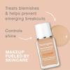 Neutrogena SkinClearing Oil-Free Acne and Blemish Fighting Liquid Foundation with.5% Salicylic Acid Acne Medicine, Shine Controlling Makeup for Acne Prone Skin, 30 Buff, 1 fl. oz view 2