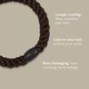 Blonde Hair Ties for Thick Hair, Grab & Go Ponytail Holders, 8 Pack, Camel, Thick No-Crease Bands with Strong Hold, Damage-Free Design, Warm Neutral Finish | L. Erickson view 2