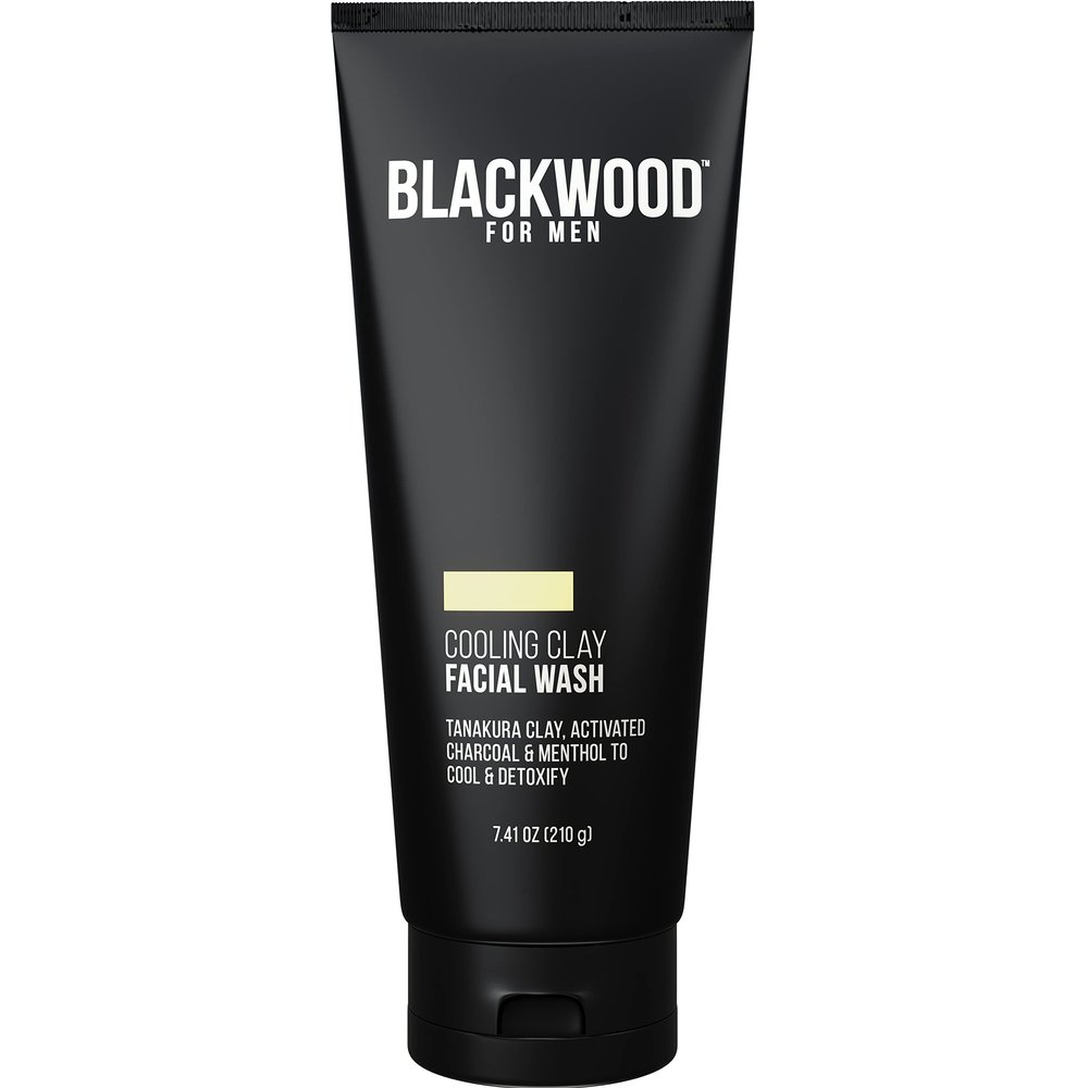 Blackwood For Men Cooling Clay Facial Wash, Acne Blackhead Cleanser, 7.41oz